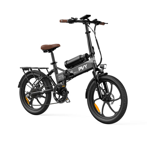 Vélo électrique PVY Z20 MAX IT - Moteur 250W Batteries 36V15AH+36V10.6AH Pneus de 20 Pouces Freins à Disques Hydrauliques - Gris