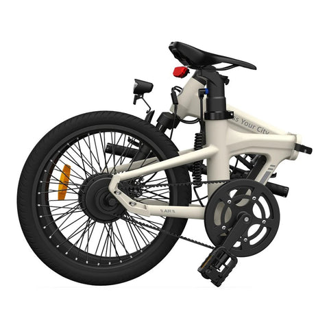 Vélo électrique pliant ADO Air 20S - Moteur 250W Batterie 36V9.6Ah Assisté Autonomie 100KM Freins à Disque Hydrauliques - Blanc Ivoire