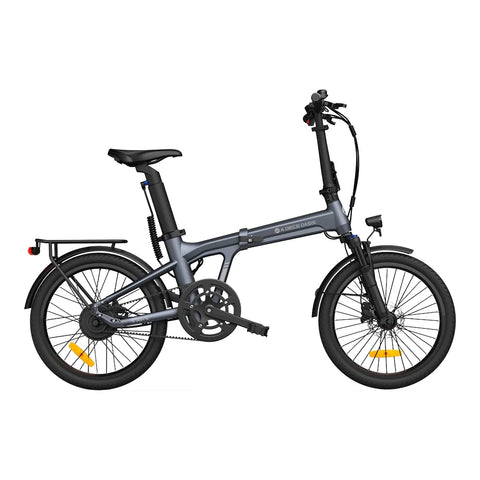 Vélo électrique pliant ADO Air 20 Pro - Moteur 250W Batterie 36V9.6Ah Assisté Autonomie 100KM Freins à Disque Hydrauliques - Gris