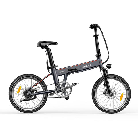 Vélo Électrique PVY Libon 20.4AH - Moteur 500W Double Batterie 36V10.4AH+36V10AH Freins à Disque Hydrauliques Autonomie 260KM - Gris