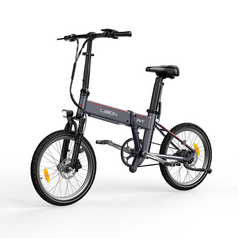 Vélo Électrique PVY Libon 20.4AH - Moteur 500W Double Batterie 36V10.4AH+36V10AH Freins à Disque Hydrauliques Autonomie 260KM - Gris