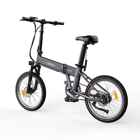 Vélo Électrique PVY Libon 20.4AH - Moteur 500W Double Batterie 36V10.4AH+36V10AH Freins à Disque Hydrauliques Autonomie 260KM - Gris