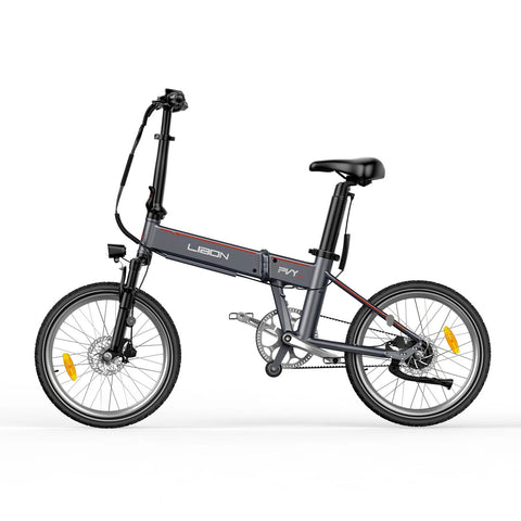 Vélo Électrique PVY Libon 20.4AH - Moteur 500W Double Batterie 36V10.4AH+36V10AH Freins à Disque Hydrauliques Autonomie 260KM - Gris