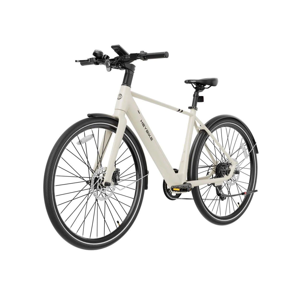 Vélo Électrique Heybike EC1 M - Moteur 250W Batterie 36V10Ah Assisté Autonomie 100KM Freins à Disque Hydrauliques - Beurre Blanc