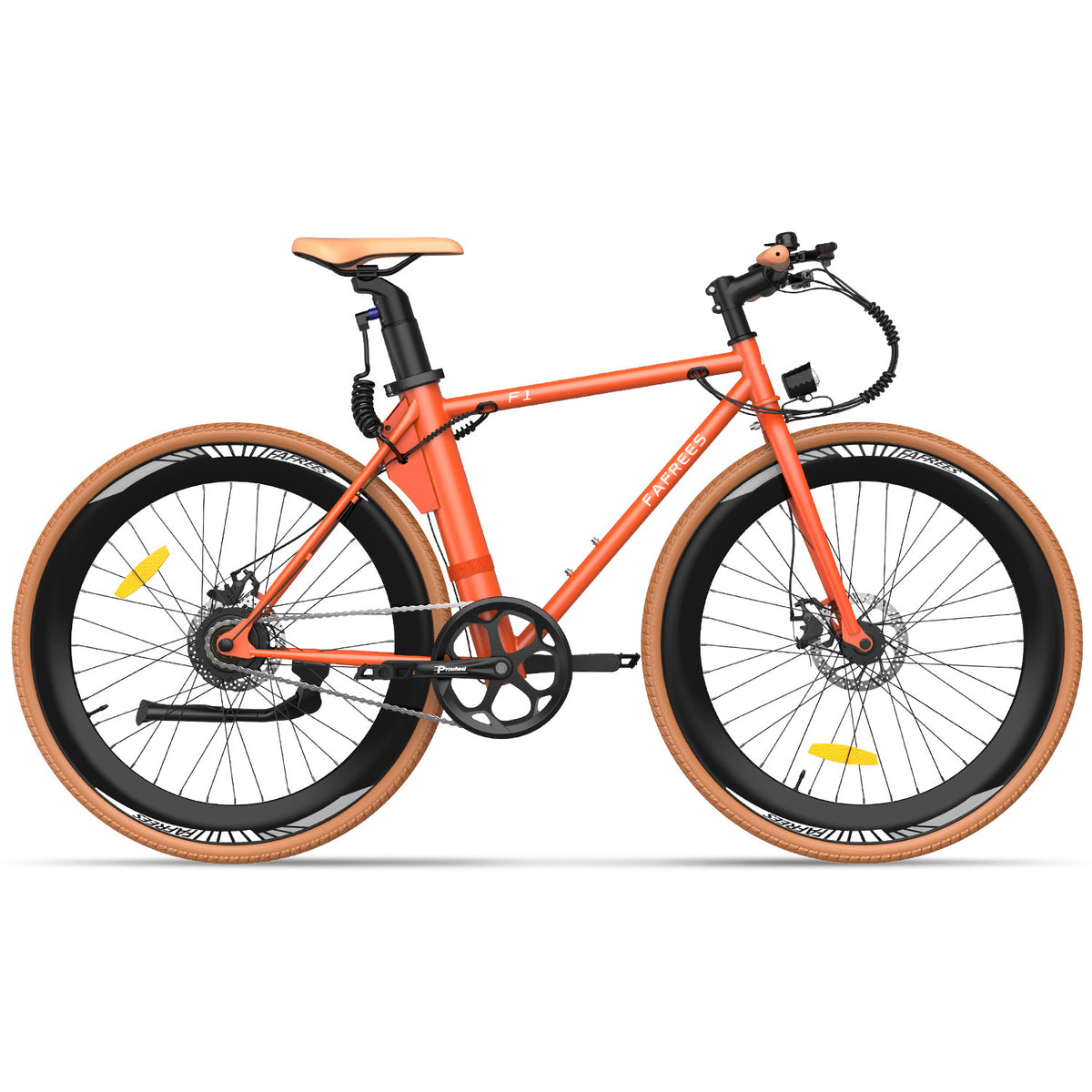 Vélo Électrique FAFREES F1 10AH - 250W Moteur 36V10AH Batterie Pneus 27.5 Pouces Freins à Disques Mécaniques - Orange