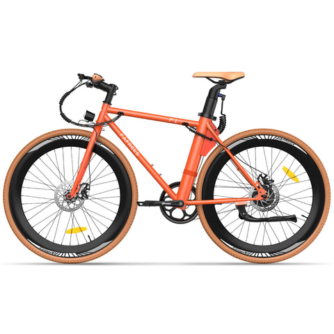 Vélo Électrique FAFREES F1 10AH - 250W Moteur 36V10AH Batterie Pneus 27.5 Pouces Freins à Disques Mécaniques - Orange