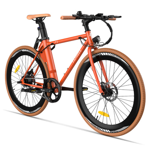 Vélo Électrique FAFREES F1 10AH - 250W Moteur 36V10AH Batterie Pneus 27.5 Pouces Freins à Disques Mécaniques - Orange