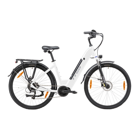 TTGO ZZ-28ST Vélo Électrique - Moteur 250W Batterie 36V20AH Pneus de 28 Pouces Vitesse Max 25 km/h Freins à Disque - Blanc